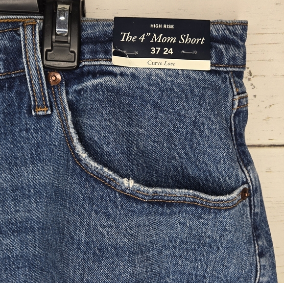 Abercrombie & Fitch The 4" Mom Short High Rise Curve Love Denim Jean Shorts 3x - Picture 4 of 8